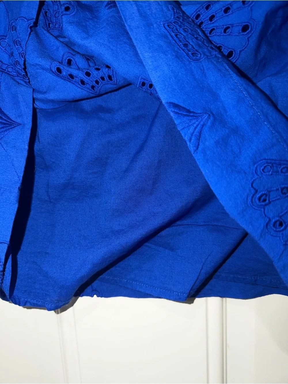 St. John's Bay Cobalt Blue Embroidered Sleeveless Tank - Picture 4 of 9